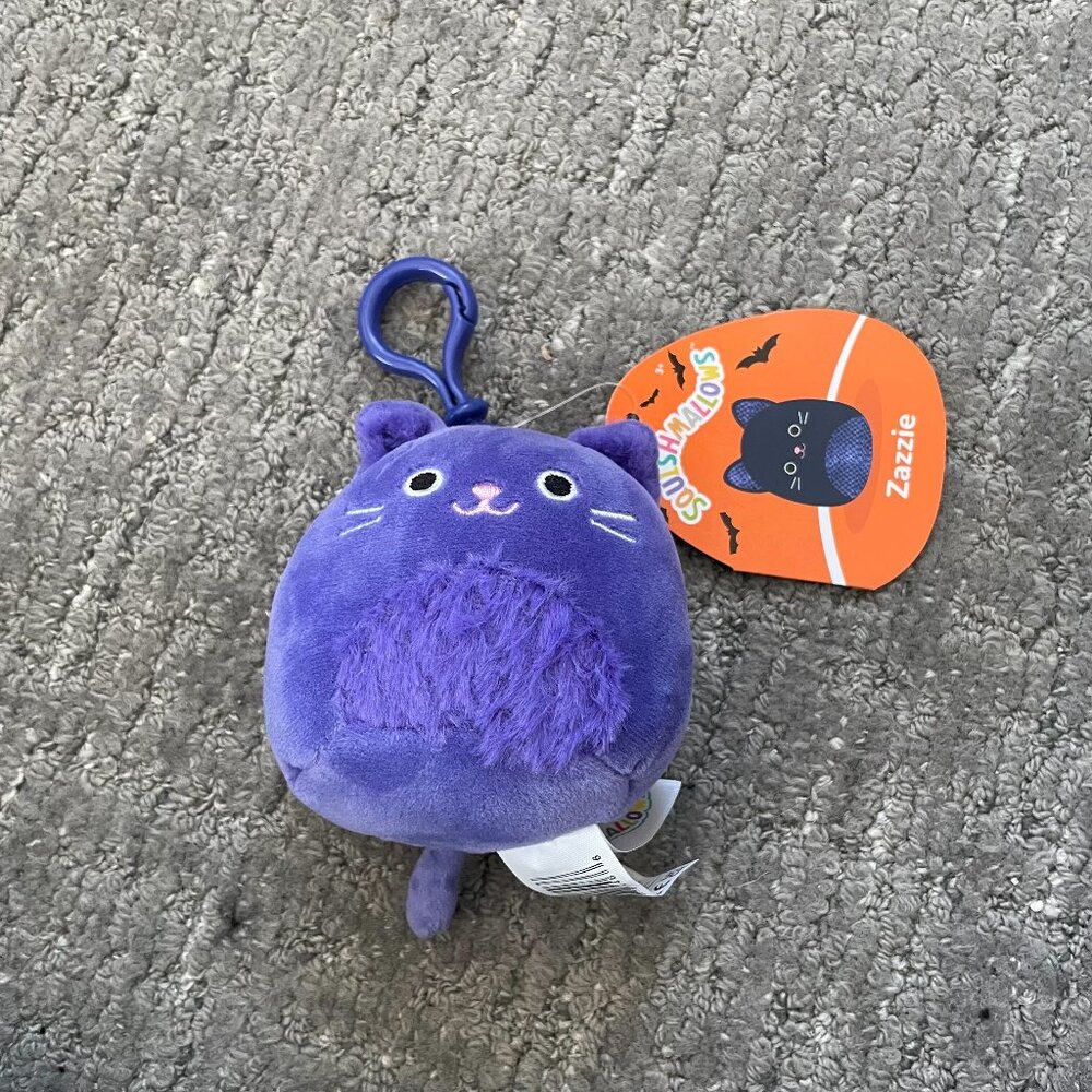 SQUISHMALLOW 2023 Halloween 3.5" Clip On ZAZZIE the Cat